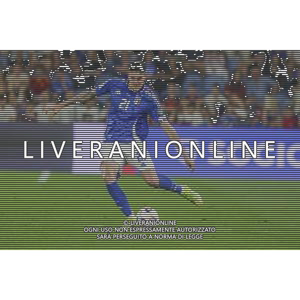 Alessandro Bastoni of Italy play the ball during Italy vs Moldova, European Qualifier, 2nd group match, game at Mapei Stadium - Città del Tricolore in Reggio nell\'Emilia (RE), Italy, on June 09, 2025. (Photo by Davide Casentini)- AGENZIA ALDO LIVERANI SAS