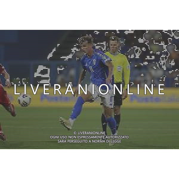 Daniel Maldini of Italy play the ball during Italy vs Moldova, European Qualifier, 2nd group match, game at Mapei Stadium - Città del Tricolore in Reggio nell\'Emilia (RE), Italy, on June 09, 2025. (Photo by Davide Casentini)- AGENZIA ALDO LIVERANI SAS