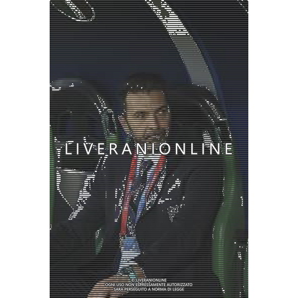 Gianluigi Buffon Team Manager of Italy during Italy vs Moldova, European Qualifier, 2nd group match, game at Mapei Stadium - Città del Tricolore in Reggio nell\'Emilia (RE), Italy, on June 09, 2025. (Photo by Davide Casentini)- AGENZIA ALDO LIVERANI SAS