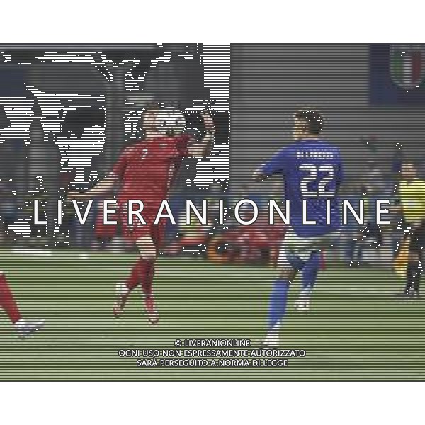 Oleg Reabciuk of Moldova play the ball during Italy vs Moldova, European Qualifier, 2nd group match, game at Mapei Stadium - Città del Tricolore in Reggio nell\'Emilia (RE), Italy, on June 09, 2025. (Photo by Davide Casentini)- AGENZIA ALDO LIVERANI SAS