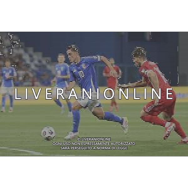 Giacomo Raspadori of Italy play the ball during Italy vs Moldova, European Qualifier, 2nd group match, game at Mapei Stadium - Città del Tricolore in Reggio nell\'Emilia (RE), Italy, on June 09, 2025. (Photo by Davide Casentini)- AGENZIA ALDO LIVERANI SAS