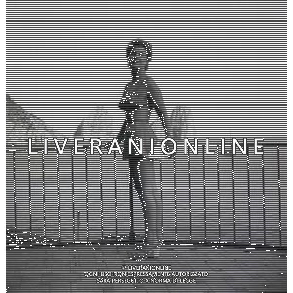 NEG-RETROSPETTIVA ELSA DE GIORGI SCRITTRICE-ATTRICE E REGISTA NELLA FOTO ELSA DE GIORGI ANNI 1955 FOTO SANDRO VESPASIANI-AG ALDO LIVERANI SAS