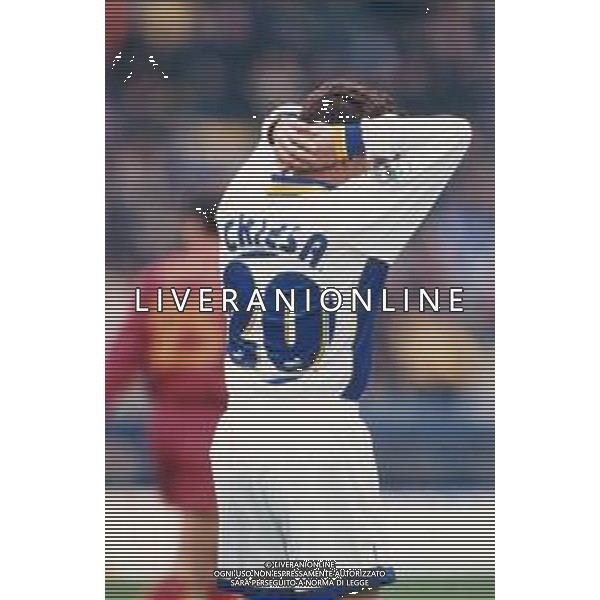 DIAP-RETROSPETTIVA ENRICO CHIESA CALCIATORE NELLA FOTO ENRICO CHIESA CON LA MAGLIA DEL PARMA CALCIO NELL\'ANNO 1997-1998 AG ALDO LIVERANI SAS