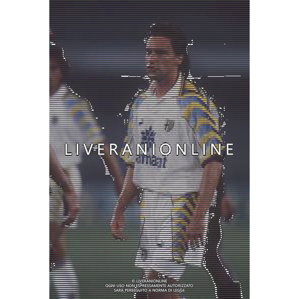 DIAP-RETROSPETTIVA ENRICO CHIESA CALCIATORE NELLA FOTO ENRICO CHIESA CON LA MAGLIA DEL PARMA CALCIO AG ALDO LIVERANI SAS