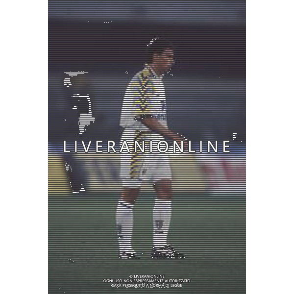 DIAP-RETROSPETTIVA ENRICO CHIESA CALCIATORE NELLA FOTO ENRICO CHIESA CON LA MAGLIA DEL PARMA CALCIO AG ALDO LIVERANI SAS