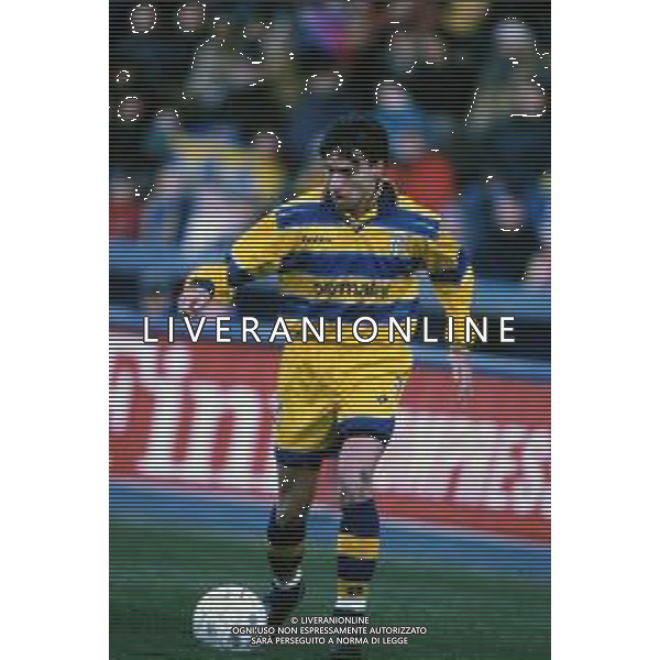 DIAP-RETROSPETTIVA ENRICO CHIESA CALCIATORE NELLA FOTO ENRICO CHIESA CON LA MAGLIA DEL PARMA CALCIO AG ALDO LIVERANI SAS