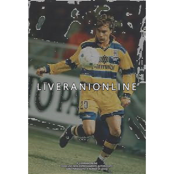 ST-RETROSPETTIVA ENRICO CHIESA CALCIATORE NELLA FOTO ENRICO CHIESA CON LA MAGLIA DEL PARMA CALCIO AG ALDO LIVERANI SAS