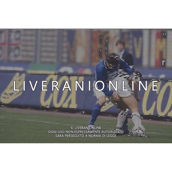 DIAP-RETROSPETTIVA ENRICO CHIESA CALCIATORE NELLA FOTO ENRICO CHIESA CON LA MAGLIA DELLA SAMPDORIA CALCIO AG ALDO LIVERANI SAS 