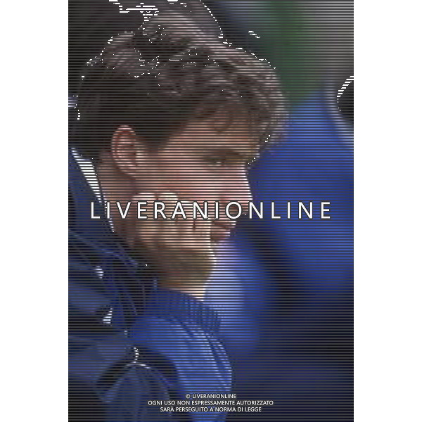DIAP-RETROSPETTIVA ENRICO CHIESA CALCIATORE NELLA FOTO ENRICO CHIESA CON LA MAGLIA DELLA NAZIONALE ITALIANA NELL\'ANNO 1995-96 AG ALDO LIVERANI SAS