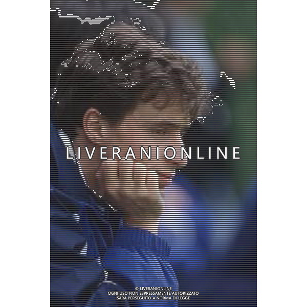 DIAP-RETROSPETTIVA ENRICO CHIESA CALCIATORE NELLA FOTO ENRICO CHIESA CON LA MAGLIA DELLA NAZIONALE ITALIANA NELL\'ANNO 1995-96 AG ALDO LIVERANI SAS