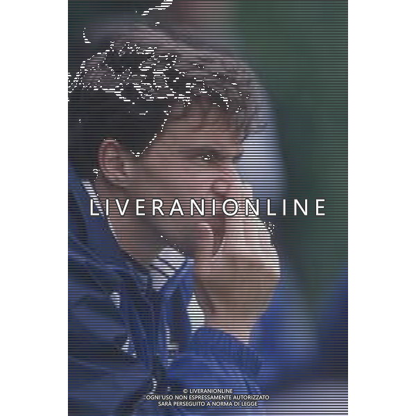 DIAP-RETROSPETTIVA ENRICO CHIESA CALCIATORE NELLA FOTO ENRICO CHIESA CON LA MAGLIA DELLA NAZIONALE ITALIANA NELL\'ANNO 1995-96 AG ALDO LIVERANI SAS