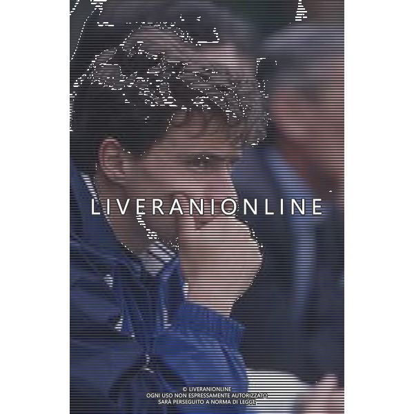 DIAP-RETROSPETTIVA ENRICO CHIESA CALCIATORE NELLA FOTO ENRICO CHIESA CON LA MAGLIA DELLA NAZIONALE ITALIANA NELL\'ANNO 1995-96 AG ALDO LIVERANI SAS