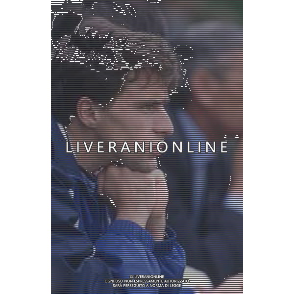 DIAP-RETROSPETTIVA ENRICO CHIESA CALCIATORE NELLA FOTO ENRICO CHIESA CON LA MAGLIA DELLA NAZIONALE ITALIANA NELL\'ANNO 1995-96 AG ALDO LIVERANI SAS