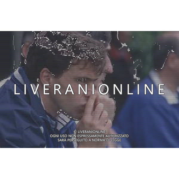 DIAP-RETROSPETTIVA ENRICO CHIESA CALCIATORE NELLA FOTO ENRICO CHIESA CON LA MAGLIA DELLA NAZIONALE ITALIANA NELL\'ANNO 1995-96 AG ALDO LIVERANI SAS