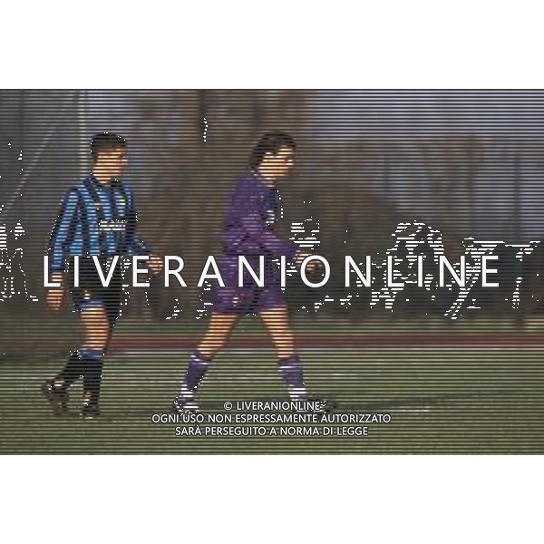 DIAP-RETROSPETTIVA EDY BAGGIO CALCIATORE NELLA FOTO EDY BAGGIO CON LA MAGLIA DELLA FIORENTINA CALCIO NELL\'ANNO 1992-93 AG ALDO LIVERANI SAS