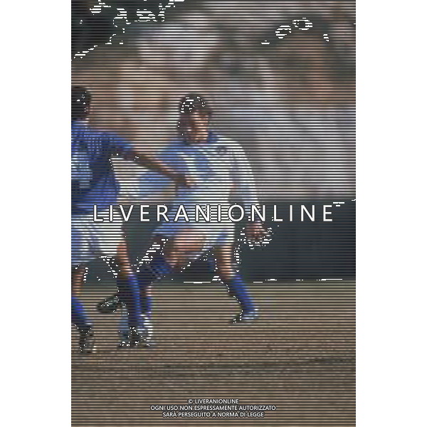 DIAP-RETROSPETTIVA EDY BAGGIO CALCIATORE NELLA FOTO EDY BAGGIO CON LA MAGLIA DELLA NAZIONALE ITALIANA UNDER 16 NELL\'ANNO 1990-1991 AG ALDO LIVERANI SAS