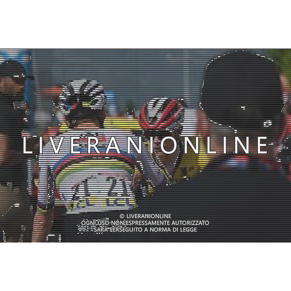 13-06-2025 Criterium Du Dauphine Libere; Tappa 06 Valserhone - Combloux; 2025, Uae Team Emirates - Xrg; 2025, Visma - Lease A Bike; Pogacar, Tadej; Vingegaard, Jonas; Combloux; ©SIROTTI - AGENZIA ALDO LIVERANI SAS