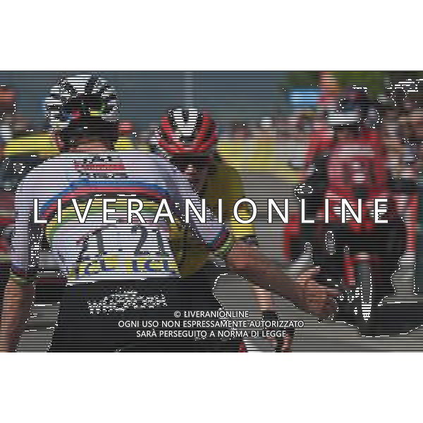 13-06-2025 Criterium Du Dauphine Libere; Tappa 06 Valserhone - Combloux; 2025, Uae Team Emirates - Xrg; 2025, Visma - Lease A Bike; Pogacar, Tadej; Vingegaard, Jonas; Combloux; ©SIROTTI - AGENZIA ALDO LIVERANI SAS