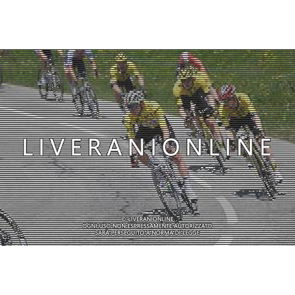 14-06-2025 Criterium Du Dauphine Libere; Tappa 07 Grand Algueblanche - Valmeinier 1800; 2025, Uae Team Emirates - Xrg; 2025, Visma - Lease A Bike; Pogacar, Tadej; Vingegaard, Jonas; Col De La Madeleine; ©SIROTTI - AGENZIA ALDO LIVERANI SAS