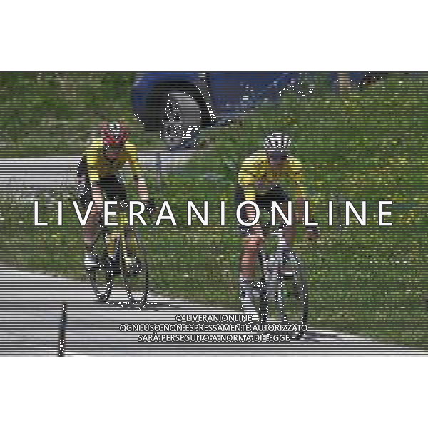 14-06-2025 Criterium Du Dauphine Libere; Tappa 07 Grand Algueblanche - Valmeinier 1800; 2025, Uae Team Emirates - Xrg; 2025, Visma - Lease A Bike; Pogacar, Tadej; Vingegaard, Jonas; Col De La Madeleine; ©SIROTTI - AGENZIA ALDO LIVERANI SAS