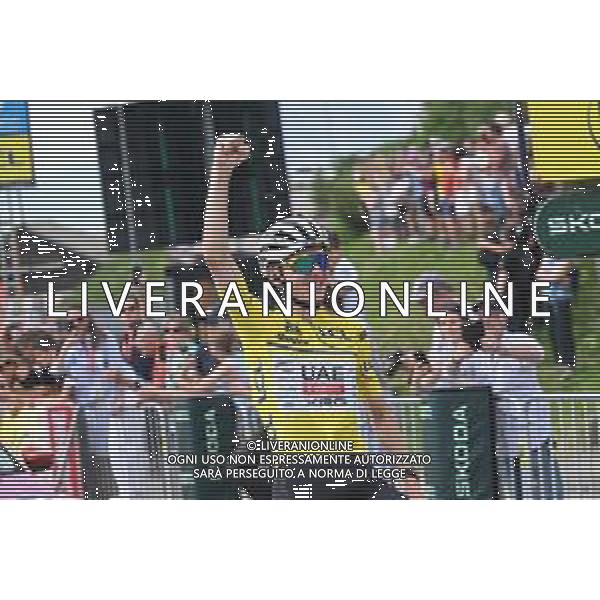 14-06-2025 Criterium Du Dauphine Libere; Tappa 07 Grand Algueblanche - Valmeinier 1800; 2025, Uae Team Emirates - Xrg; Pogacar, Tadej; Valmeinier 1800; ©SIROTTI - AGENZIA ALDO LIVERANI SAS