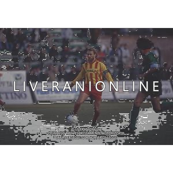 DIAP-RETROSPETTIVA PAOLO BENEDETTI CALCIATORE NELLA FOTO PAOLO BENEDETTI CON LA MAGLIA DEL LECCE CALCIO 1991-92 AG ALDO LIVERANI SAS