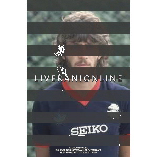 DIAP-RETROSPETTIVA MARIO FACCENDA CALCIATORE NELLA FOTO MARIO FACCENDA CON LA MAGLIA DEL GENOA CALCIO AG ALDO LIVERANI SAS