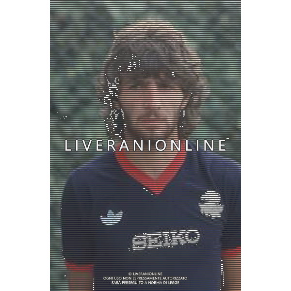 DIAP-RETROSPETTIVA MARIO FACCENDA CALCIATORE NELLA FOTO MARIO FACCENDA CON LA MAGLIA DEL GENOA CALCIO AG ALDO LIVERANI SAS