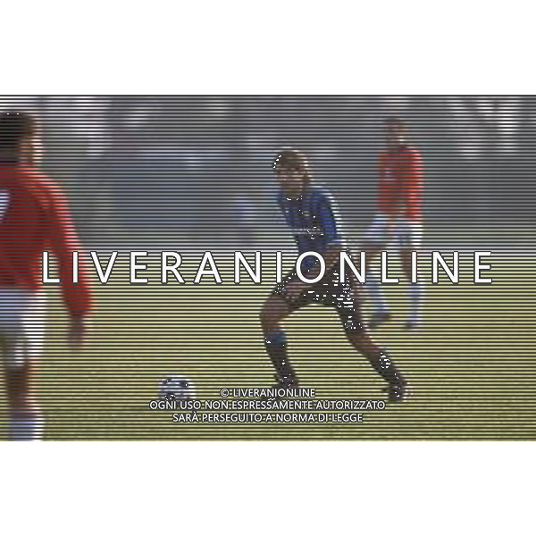 DIAP-RETROSPETTIVA TEBALDO BIGLIARDI CALCIATORE NELLA FOO TEBALDO BIGLIARDI CON LA MAGLIA DELL\'ATALANTA CALCIO NELL\'ANNO 1991-1992 AG ALDO LIVERANI SAS