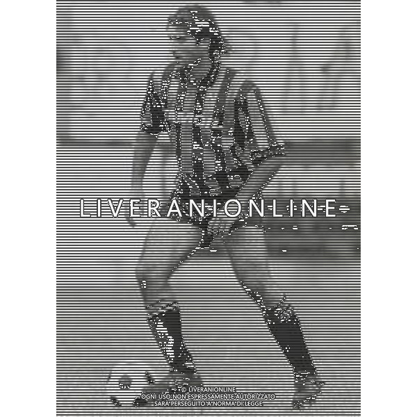 ST-RETROSPETTIVA TEBALDO BIGLIARDI CALCIATORE NELLA FOO TEBALDO BIGLIARDI CON LA MAGLIA DELL\'ATALANTA CALCIO AG ALDO LIVERANI SAS