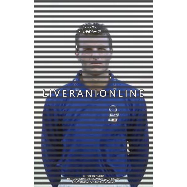 DIAP-RETROSPETTIVA FRANCESCO COLONNESE CALCIATORE NELLA FOTO FRANCESCO COLONNESE CON LA MAGLIA DELLA NAZIONALE ITALIANA NELL\'ANNO 1993-1994 AG ALDO LIVERANI SAS