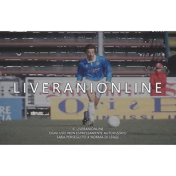 DIAP-RETROSPETTIVA FRANCESCO COLONNESE CALCIATORE NELLA FOTO FRANCESCO COLONNESE CON LA MAGLIA DEL NAPOLI CALCIO NELL\'ANNO 1995-96 AG ALDO LIVERANI SAS