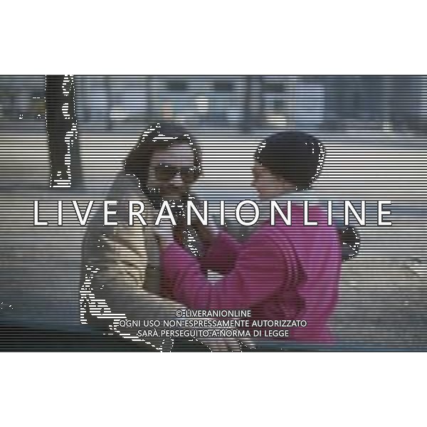 DIAP-RETROSPETTIVA MARTINE BROCHARD ATTRICE NELLA FOTO MARTINE BROCHARD CON FRANCO MOLE\' A TORINO NELL\'ANNO 1981 AG ALDO LIVERANI SAS