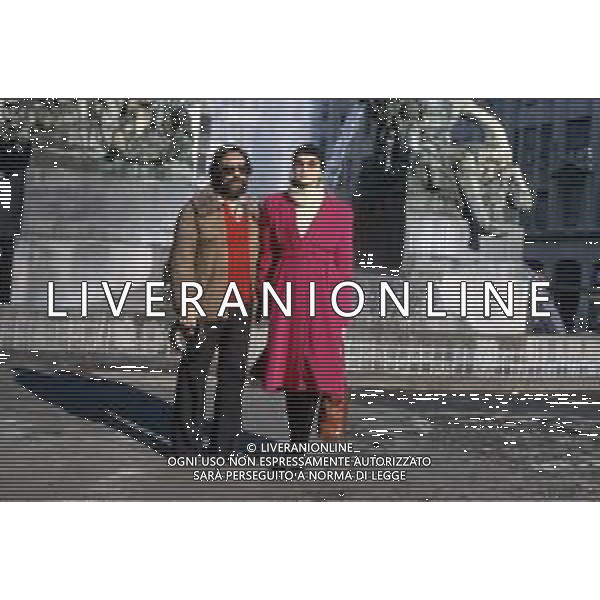 DIAP-RETROSPETTIVA MARTINE BROCHARD ATTRICE NELLA FOTO MARTINE BROCHARD CON FRANCO MOLE\' A TORINO NELL\'ANNO 1981 AG ALDO LIVERANI SAS