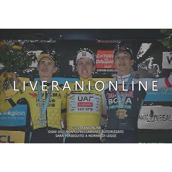 15-06-2025 Criterium Du Dauphine Libere; Tappa 08 Val D\'arc - Plateau Du Mont Cenis; 2025, Uae Team Emirates - Xrg; 2025, Visma - Lease A Bike; 2025, Red Bull - Bora Hansgrohe; Pogacar, Tadej; Vingegaard, Jonas; Lipowitz, Florian; Plateau Du Mont Cenis; ©SIROTTI - AGENZIA ALDO LIVERANI SAS