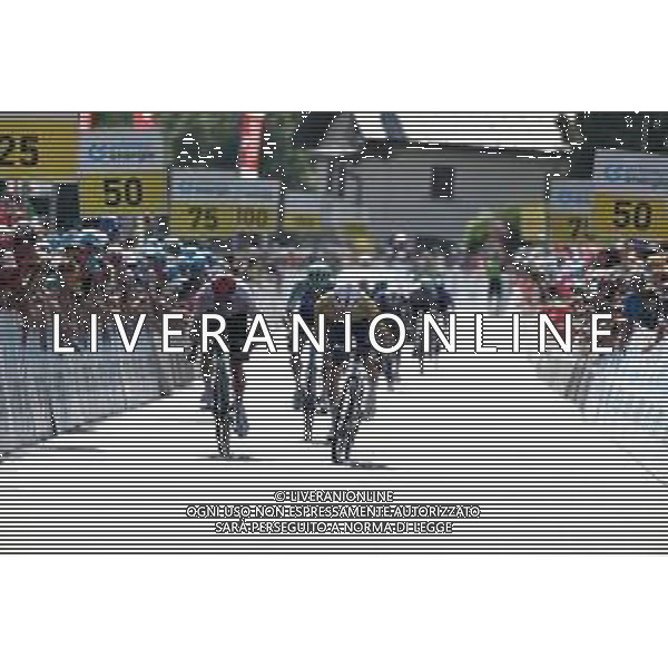 18-06-2025 Tour De Suisse; Tappa 04 Heiden - Piuro; 2025, Groupama - Fdj; 2025, Arkea - Beb Hotel; Gregoire, Romain; Vauquelin, Kevin; Piuro;
