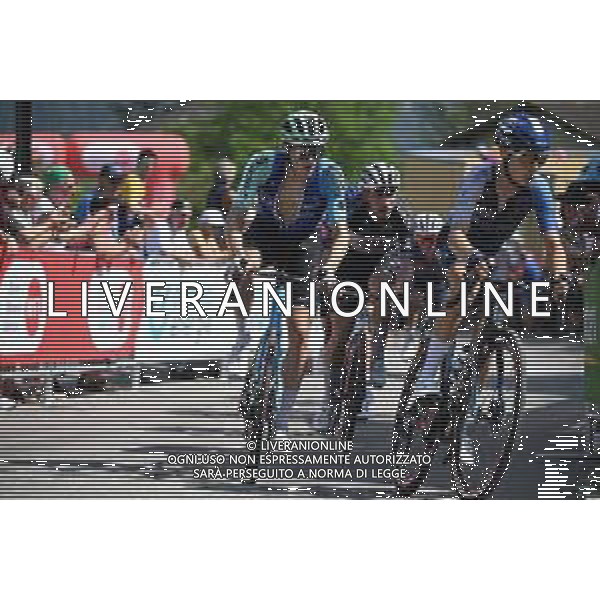 19-06-2025 Tour De Suisse; Tappa 05 La Punt - Santa Maria In Calanca; 2025, Israel - Premier Tech; 2025, Decathlon - Ag2r La Mondiale; 2025, Uae Team Emirates - Xrg; Riccitello, Matthew; Gall, Felix; Almeida, Joao; Santa Maria In Calanca; ©SIROTTI - AGENZIA ALDO LIVERANI SAS