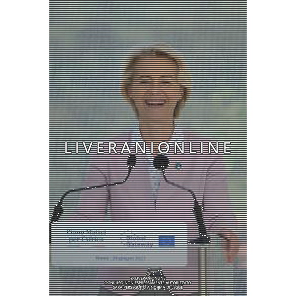 Roma - 20 Giugno 2025 DICHIARAZIONI, durante il "The Mattei Plan for Africa and the Global Gateway A common effort with the African Continent”, copresieduto dal Presidente del Consiglio dei Ministri, Giorgia Meloni e dalla Presidente della Commissione Europea, Ursula von der Leyen Nella Foto: Ursula von der Leyen  Andrea Bracaglia- AGENZIA ALDO LIVERANI SAS