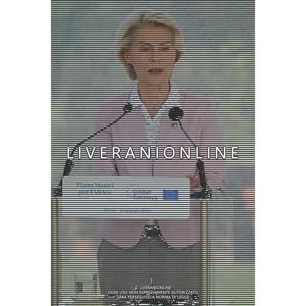Roma - 20 Giugno 2025 DICHIARAZIONI, durante il "The Mattei Plan for Africa and the Global Gateway A common effort with the African Continent”, copresieduto dal Presidente del Consiglio dei Ministri, Giorgia Meloni e dalla Presidente della Commissione Europea, Ursula von der Leyen Nella Foto: Ursula von der Leyen  Andrea Bracaglia- AGENZIA ALDO LIVERANI SAS