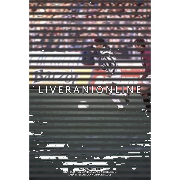 DIAP-RETROSPETTIVA ROBERTO BAGGIO CALCIATORE NELLA FOTO ROBERTO BAGGIO CON LA MAGLIA DELLA JUVENTUS NELL\'ANNO 1991 AG ALDO LIVERANI SAS