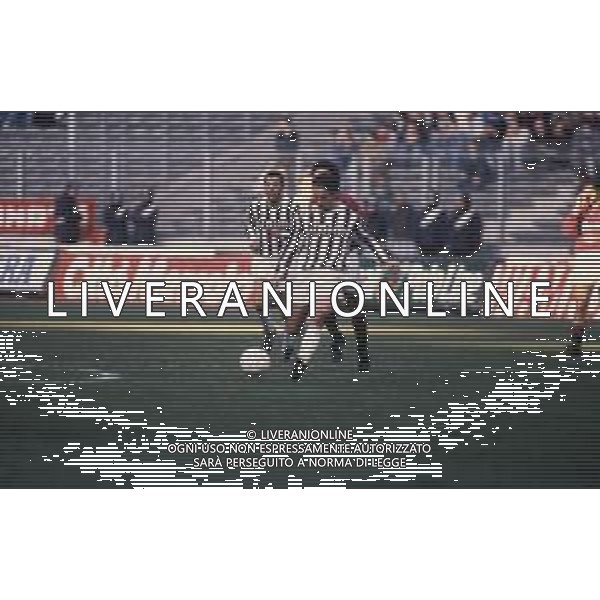 DIAP-RETROSPETTIVA ROBERTO BAGGIO CALCIATORE NELLA FOTO ROBERTO BAGGIO CON LA MAGLIA DELLA JUVENTUS NELL\'ANNO 1991 AG ALDO LIVERANI SAS
