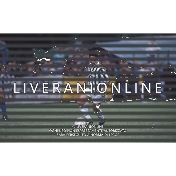 DIAP-RETROSPETTIVA ROBERTO BAGGIO CALCIATORE NELLA FOTO ROBERTO BAGGIO CON LA MAGLIA DELLA JUVENTUS NELL\'ANNO 1991 AG ALDO LIVERANI SAS