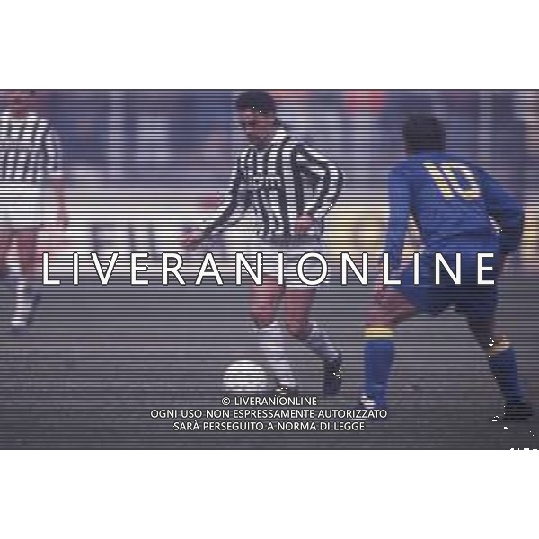 DIAP-RETROSPETTIVA ROBERTO BAGGIO CALCIATORE NELLA FOTO ROBERTO BAGGIO CON LA MAGLIA DELLA JUVENTUS NELL\'ANNO 1992 AG ALDO LIVERANI SAS