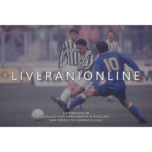 DIAP-RETROSPETTIVA ROBERTO BAGGIO CALCIATORE NELLA FOTO ROBERTO BAGGIO CON LA MAGLIA DELLA JUVENTUS NELL\'ANNO 1992 AG ALDO LIVERANI SAS