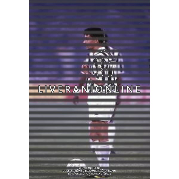 DIAP-RETROSPETTIVA ROBERTO BAGGIO CALCIATORE NELLA FOTO ROBERTO BAGGIO CON LA MAGLIA DELLA JUVENTUS NELL\'ANNO 1992 AG ALDO LIVERANI SAS