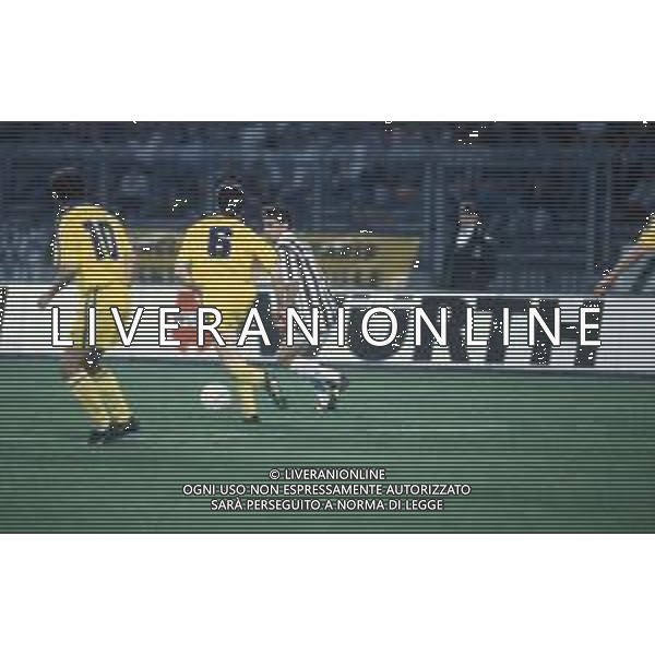 DIAP-RETROSPETTIVA ROBERTO BAGGIO CALCIATORE NELLA FOTO ROBERTO BAGGIO CON LA MAGLIA DELLA JUVENTUS NELL\'ANNO 1992 AG ALDO LIVERANI SAS