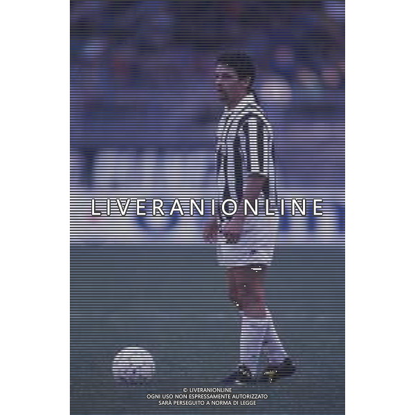 DIAP-RETROSPETTIVA ROBERTO BAGGIO CALCIATORE NELLA FOTO ROBERTO BAGGIO CON LA MAGLIA DELLA JUVENTUS NELL\'ANNO 1992 AG ALDO LIVERANI SAS