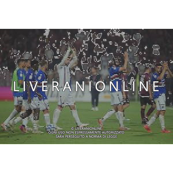 TVPM SALERNITANA SAMPDORIA NELLA FOTO: SAMPDORIA LASCIA IL CAMPO DOPO LA SOSPENSIONE DELLA PARTITA FOTO MOSCA \ AGENZIA LIVERANI - AGENZIA ALDO LIVERANI SAS - Salernitana vs Sampdoria - Playout Campionato Calcio Serie BKT 22.06.2025