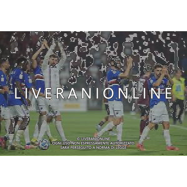 TVPM SALERNITANA SAMPDORIA NELLA FOTO: SAMPDORIA LASCIA IL CAMPO DOPO LA SOSPENSIONE DELLA PARTITA FOTO MOSCA \ AGENZIA LIVERANI - AGENZIA ALDO LIVERANI SAS - Salernitana vs Sampdoria - Playout Campionato Calcio Serie BKT 22.06.2025