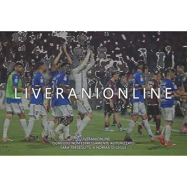 TVPM SALERNITANA SAMPDORIA NELLA FOTO: SAMPDORIA LASCIA IL CAMPO DOPO LA SOSPENSIONE DELLA PARTITA FOTO MOSCA \ AGENZIA LIVERANI - AGENZIA ALDO LIVERANI SAS - Salernitana vs Sampdoria - Playout Campionato Calcio Serie BKT 22.06.2025